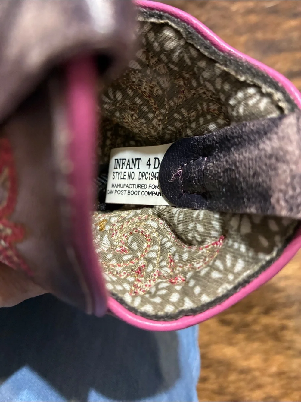 Dan Post toddler boots in 4D